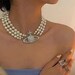 Vivienne Westwood Necklace, Triple Necklace, Pearl Necklace, Saturn Necklace, Planet Orb Necklace