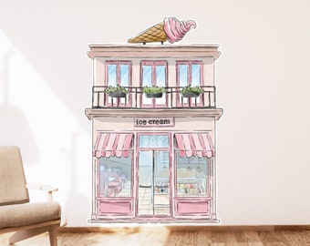 Ice Cream Shop Wall Decal - Little Storefronts