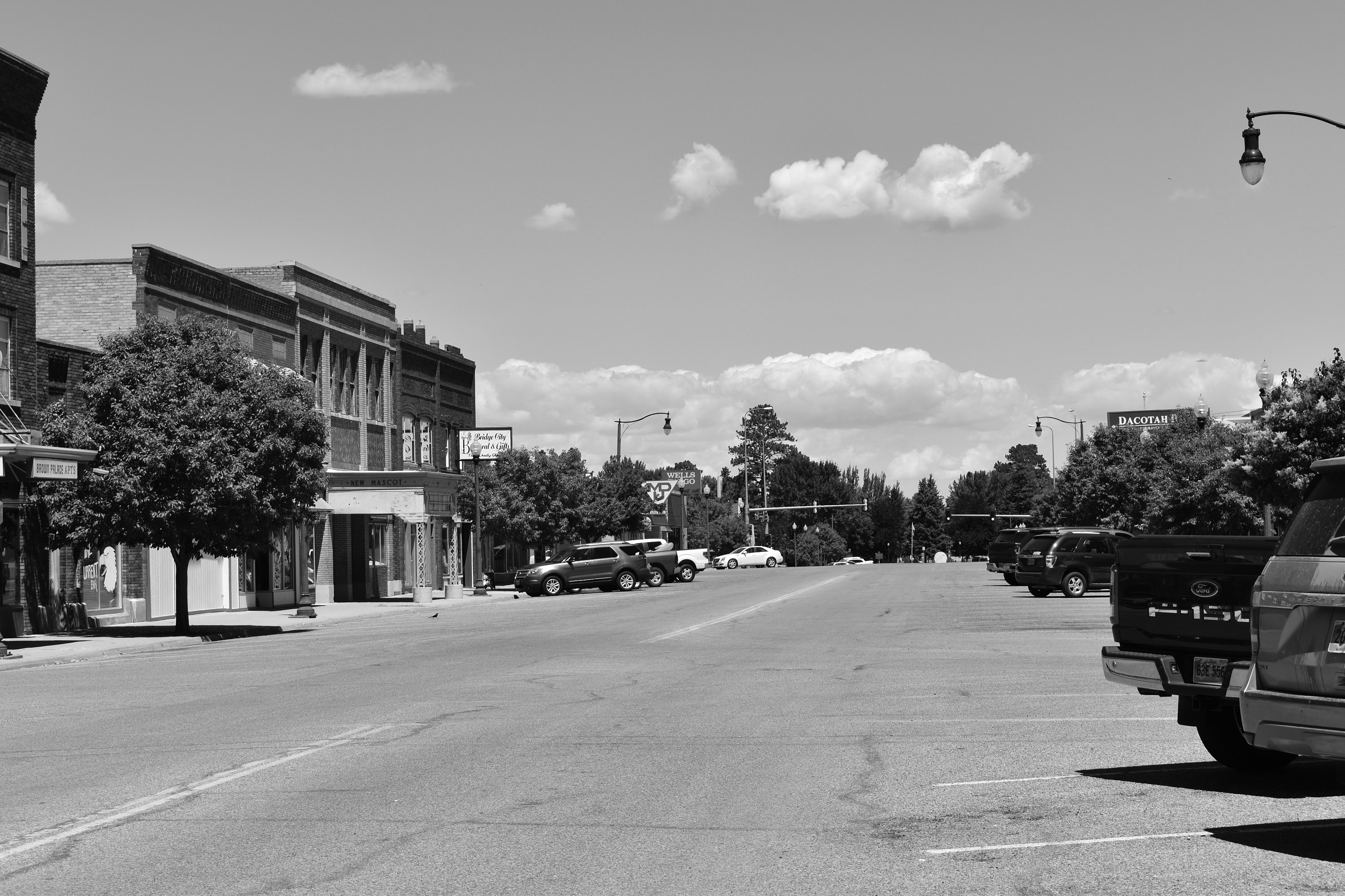 Main Street Scene in Downtown Mobridge South Dakota Black & Etsy