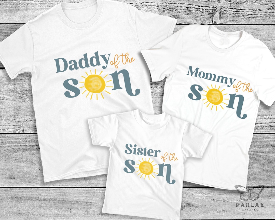 Here Comes the Son Baby Shower Shirts for Family, Boy Baby Shower Here