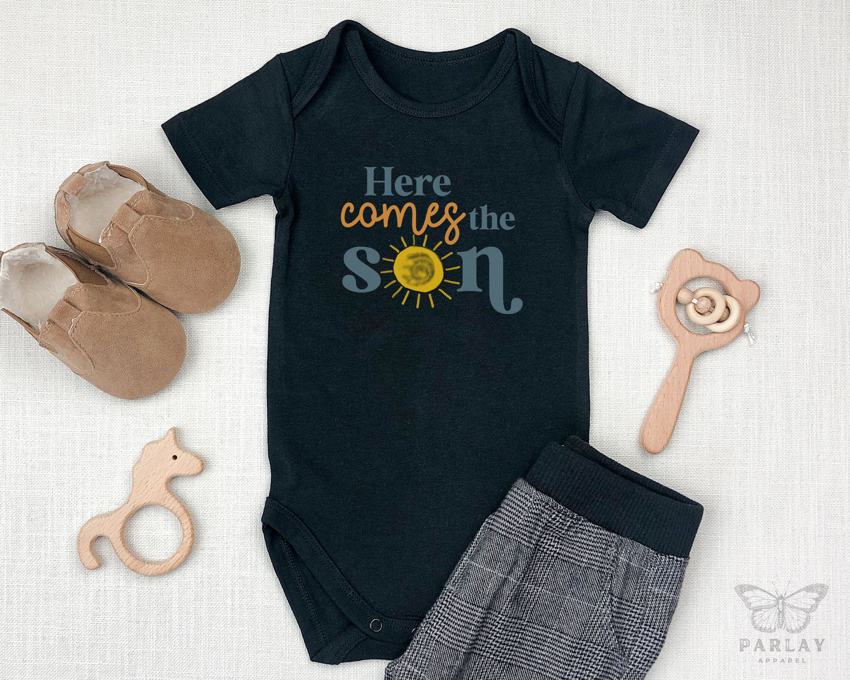 Here Comes the Son Baby Shower Shirts for Family, Boy Baby Shower Here