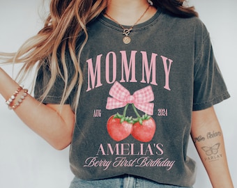 Berry First Birthday Shirt for Mom and Dad, Matching Family Berry 1st Birthday Shirt for Aunt, Sweet One Strawberry Birthday Outfits