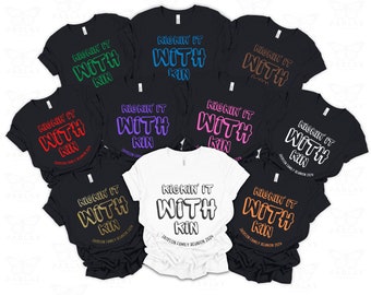 Custom Family Reunion Tshirt personalized with family name, Matching Family Shirts for family reunion meeting, Kickin it with kin Tees
