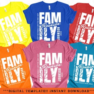Plantilla - Solo imagen digital PNG Camiseta personalizada de reunión familiar, diseño de árbol genealógico a juego para reunión familiar, Nuestras raíces son profundas