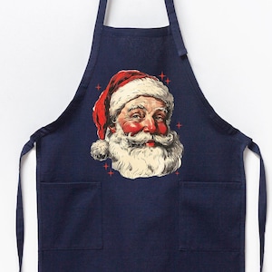 Christmas Apron, Santa Apron, Christmas Gift for Baker, Apron for Family, Family Apron Matching, Youth Toddler Apron, Gingerbread Apron