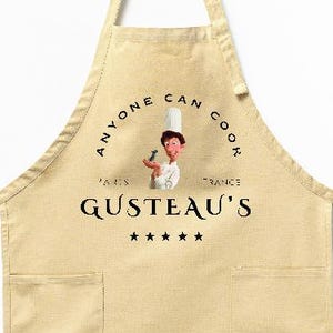 Ratatouille Apron, Remy Chef Apron, Ratatouille Anyone Can Cook Kitchen Apron, Couple Apron Gifts, Colette Chef Apron, Mouse Chef Apron Gift
