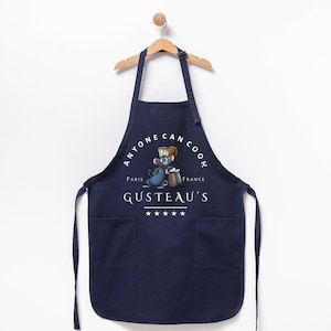 Ratatouille Family Apron, Ratatouille Anyone Can Cook Kitchen Mom Gifts, Chef Mouse Couple Apron, Apron For Dad, Mouse Chef Kitchen Little