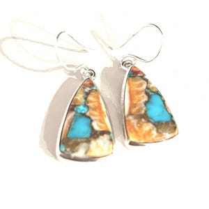 Turquoise and Spiny Oyster Shell - Desert Charm Earrings