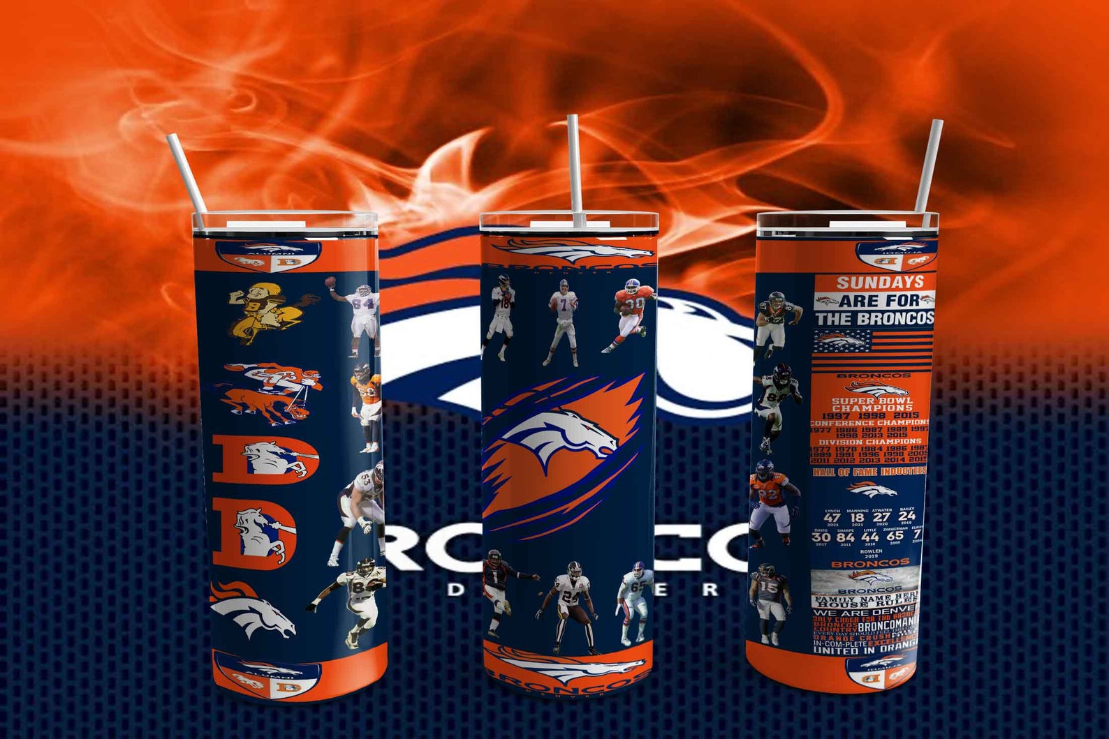 Denver Broncos Tumbler NFL Tumblers Personalized NFL Etsy