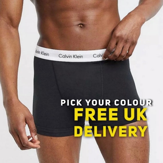 CK / Calvin Klein Boxers Trunks 3 Pack Blackbluegrey - Etsy UK