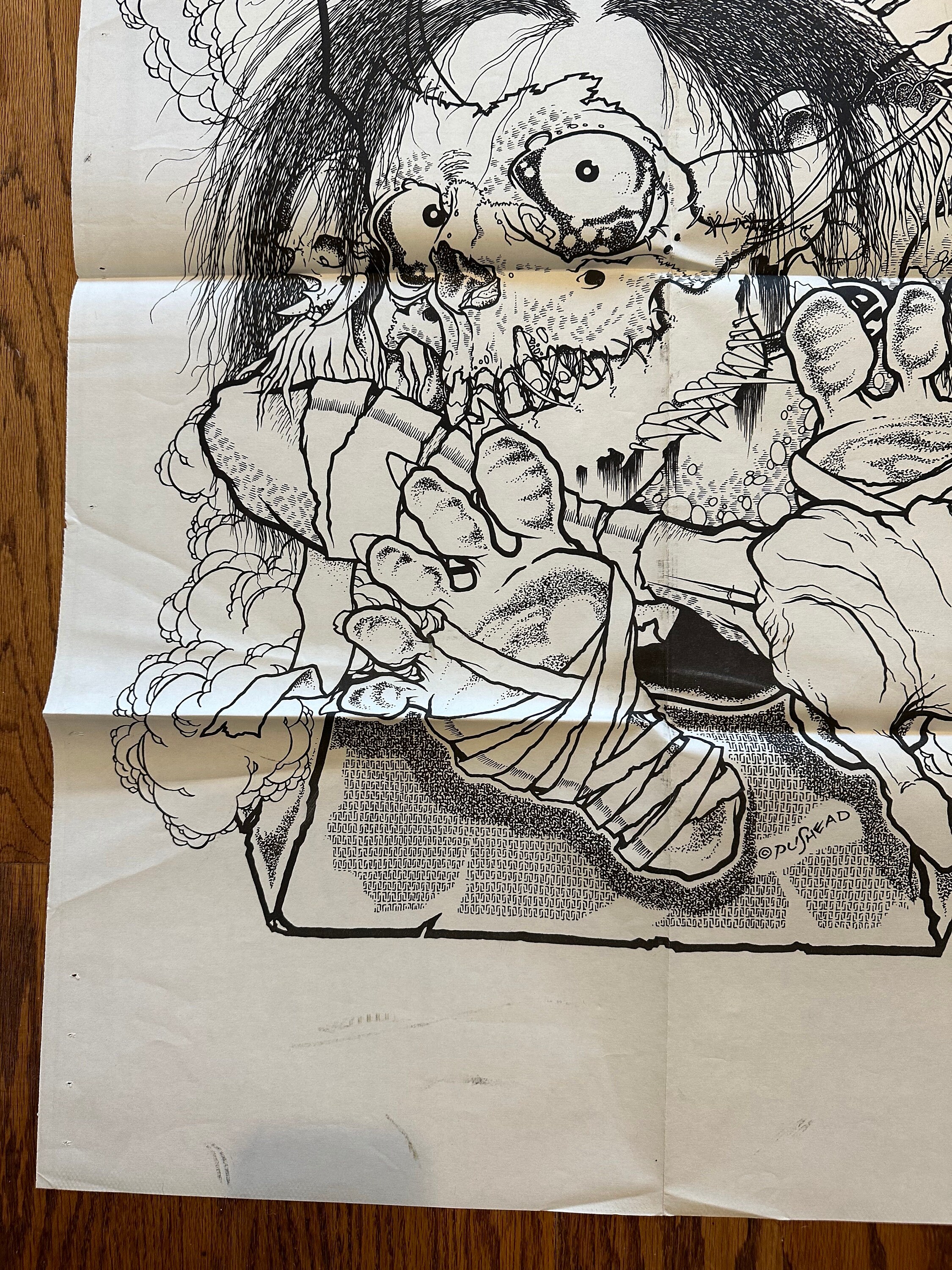 Zorlac Pushead 1986 Skateboard Company Poster New Never
