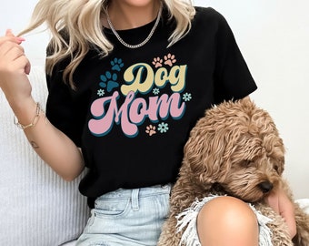 Retro hondenshirt moeder, T-shirt Duitse herder, moederbont cadeau