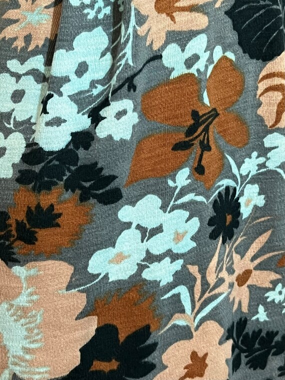 Vintage 50s floral printed jersey knit dress - image 6