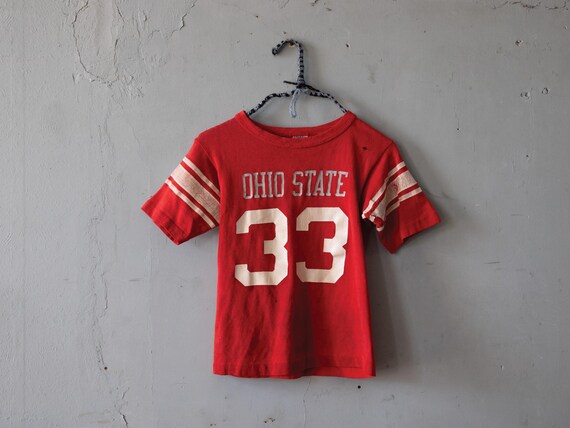 Vintage 60s Champion Label Red & White Ohio State Buckeyes #33 