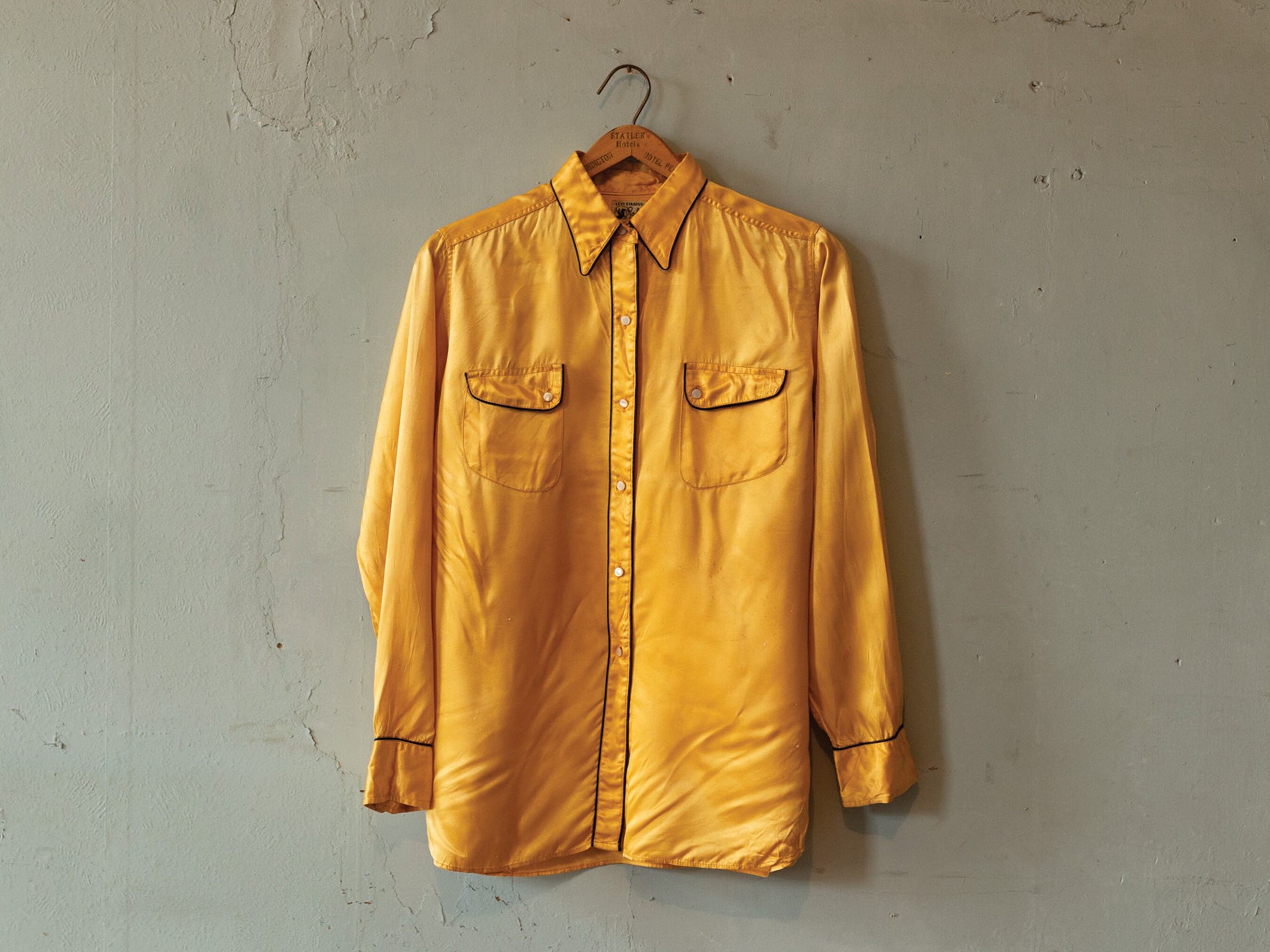 1941 Vintage Yellow Satin Pearl Snap Levis Rodeo Western