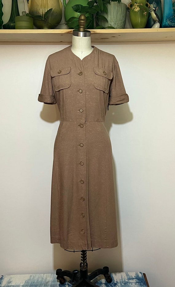 Vintage 50s Justin McCarty button front dress with