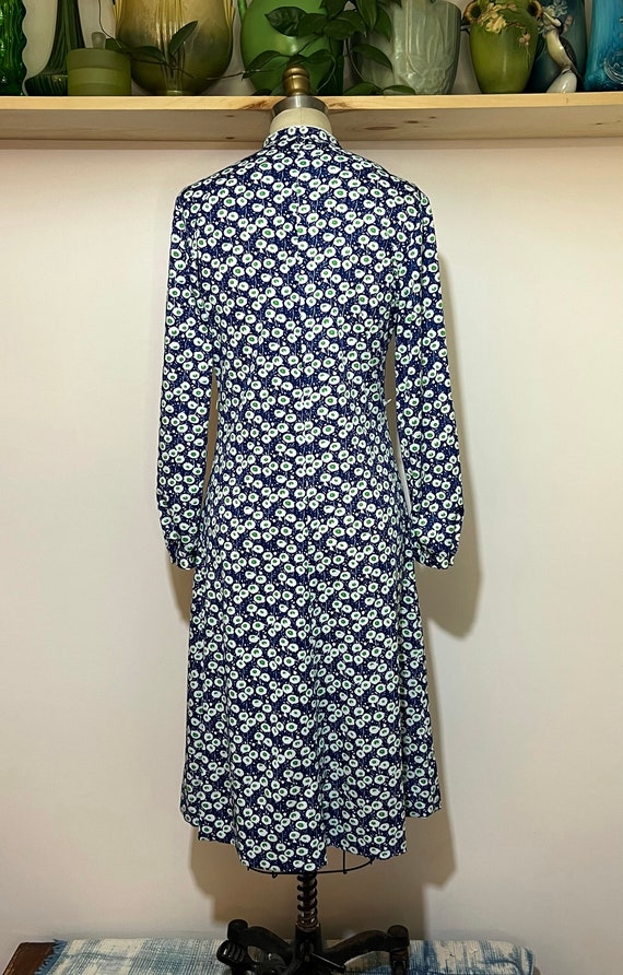 Vintage 60s Frances Breuster blue and green abstr… - image 6