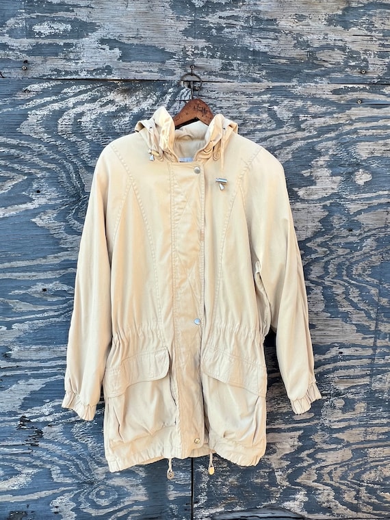 Vintage 90s butter yellow micro suede London fog … - image 1