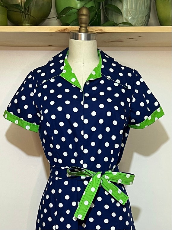 Vintage 60s posh by Jay Anderson navy and lime gr… - image 2