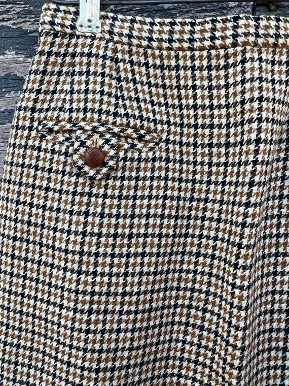 Vintage early 60s majestic houndstooth wool penci… - image 2