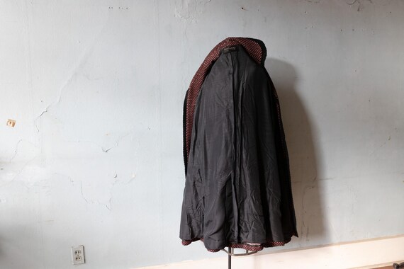 vintage 20s / 30s red and black textured knit woo… - image 6