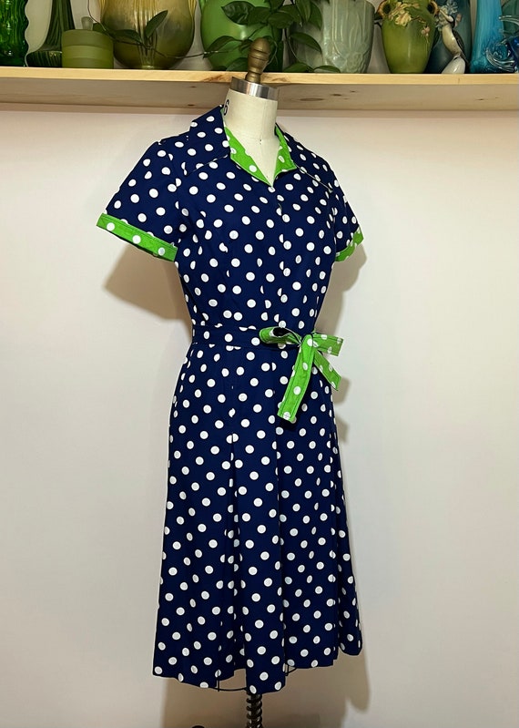 Vintage 60s posh by Jay Anderson navy and lime gr… - image 3