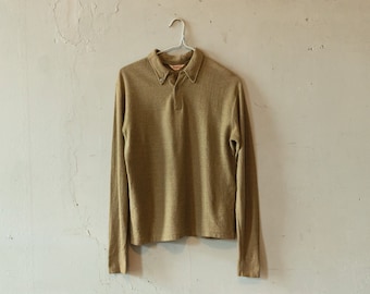 50s vintage Donmoor textured combed cotton long sleeve knit top