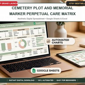 Matrix voor eeuwigdurend onderhoud van grafpercelen en gedenkstenen | Google Sheets en Excel Memorial Hub