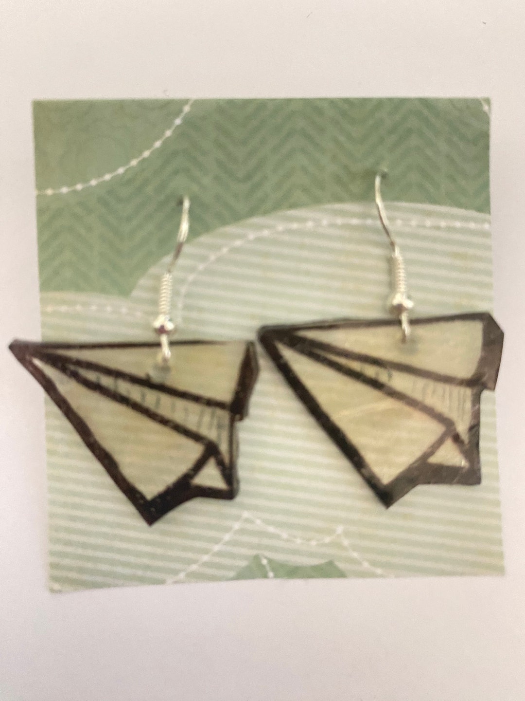 Paper Airplane Earrings Etsy