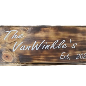 Family Name Sign, Established Sign, Wood Sign, Wedding Gift, Custom Name Sign, Last Name Sign