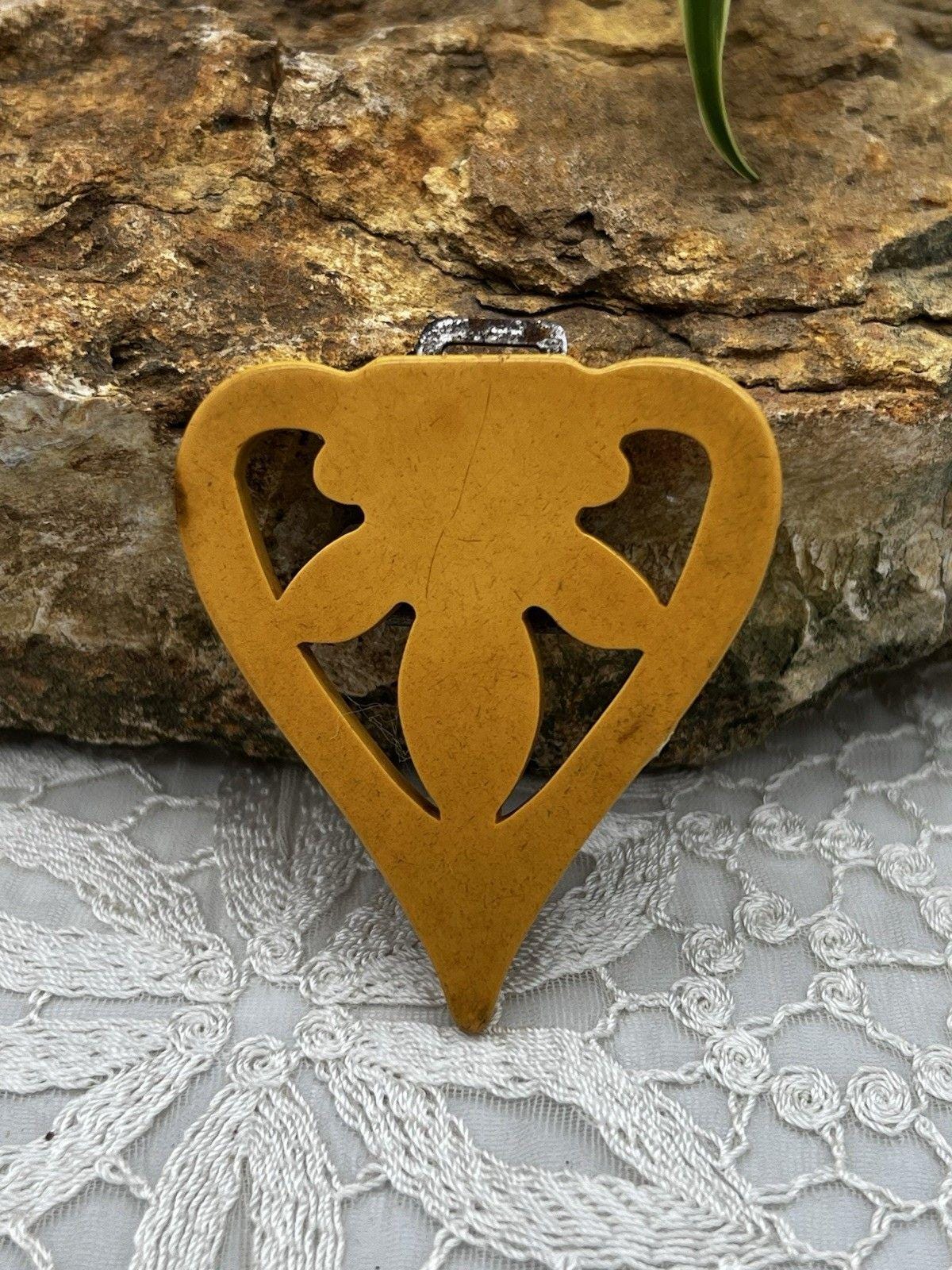 Vintage Butterscotch Bakelite Carved Flower Belt Buckle 2.25\