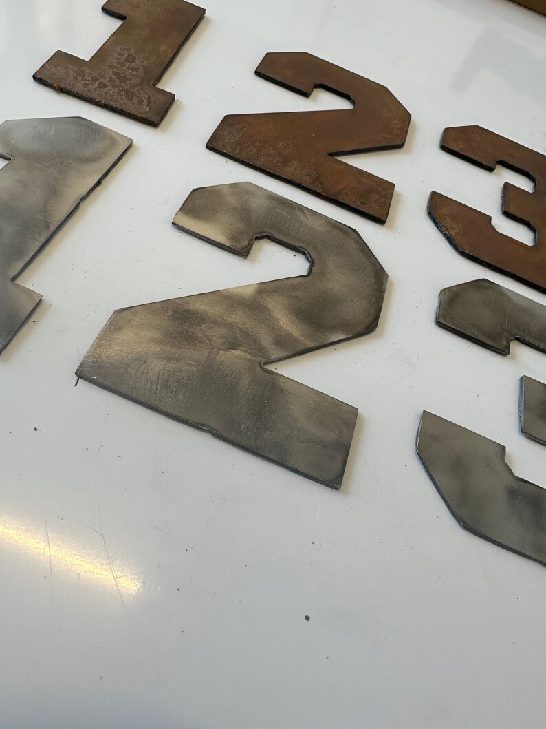 3 Inch Metal Letters and Numbers Rusty or Natural Steel Etsy