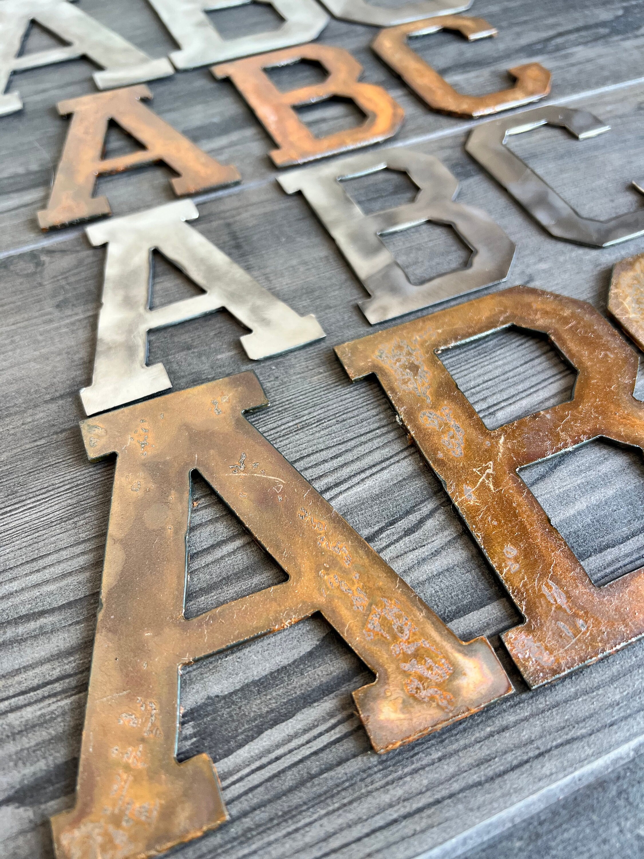 Small Cast Iron Metal Letters for DIY Crafts or Signs 