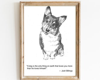 Custom Dog Portrait from Photo, Hand Drawn Pet Illustration, Art Commission, Personalized Memorial Gift for Dog Lover