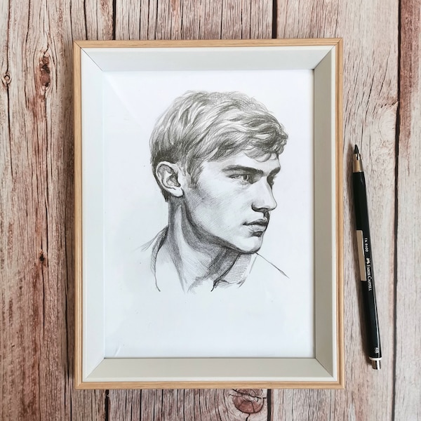 Personalized Hand Drawn Portrait, Custom Sketch from Photo, Art Commission, Personalised Unique Portrait Gift, Birthday, Anniversary Gift