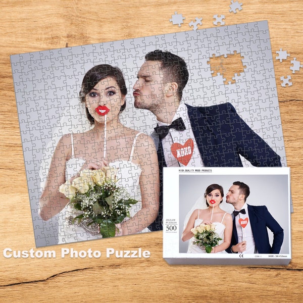 Personalized Puzzle, Custom Puzzle with Name, Photo Puzzle, Jigsaw Puzzle 120-1000 PCS, Personalized Birthday, Wedding, Christmas Gift