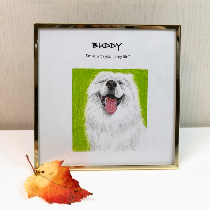 Hand Drawn Dog Portrait, Custom Pet Illustration, Pencil Drawing from Photo, Personalized Unique Gift for Dog Lover image 4