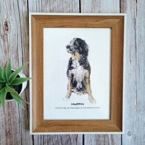 Personalised Pet Portrait From Photo, Custom Watercolor Portrait, Art Commission, Pet Illustration, Personalized Gift for Dog Mom Dad Owner image 7