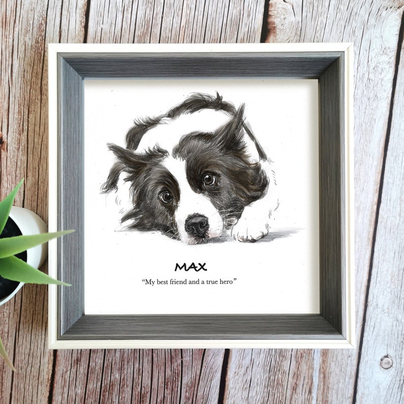 Personalised Pet Portrait From Photo, Custom Watercolor Portrait, Art Commission, Pet Illustration, Personalized Gift for Dog Mom Dad Owner image 1