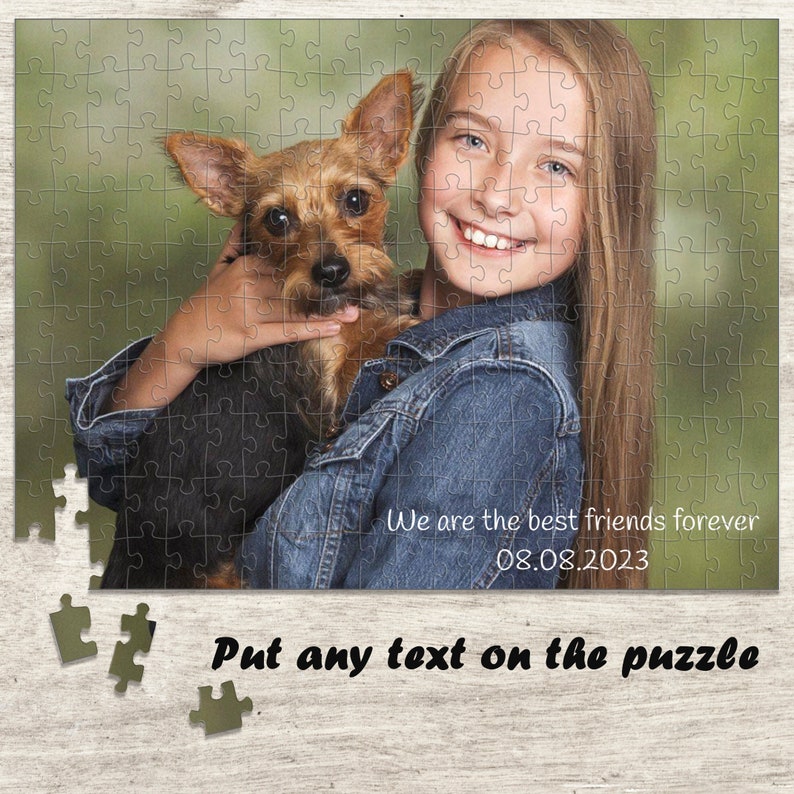 Personalized Puzzle, Custom Puzzle with Name, Photo Puzzle, Jigsaw Puzzle 120-1000 PCS, Personalized Birthday, Wedding, Christmas Gift image 2