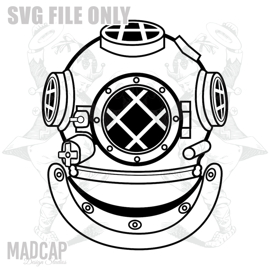 Classic Dive Helmet Design .SVG File Etsy
