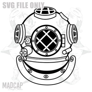 Classic Dive Helmet Design .SVG File