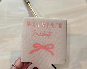 Personalized Bachelorette Neoprene Can Cooler: Party Favor