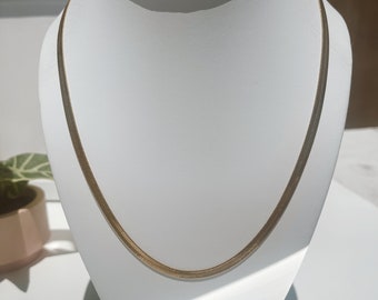 Herringbone Chain Necklace - Stainless Steel 18k Gold High End