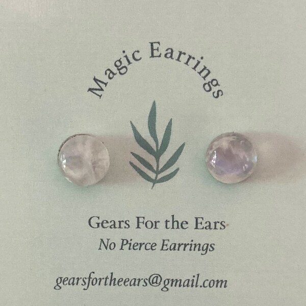 Moonstone Magnetic No Pierce Earrings.