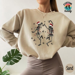 Skeletons Christmas Sweatshirtdancing Skeletons Shirtnew - Etsy