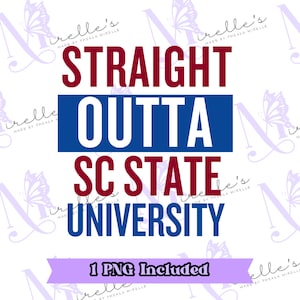 Straight Outta South Carolina State University PNG, HBCU Pride, Instant Download, Black History, College SVG, Svg File For Cricut,Print File