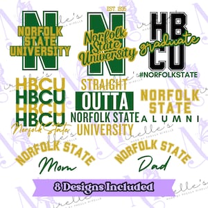 Norfolk State University PNG Bundle, HBCU Collection, NSU Shirt, Black History Month, Instant Download, Png bundle, Bundle Shirt Designs