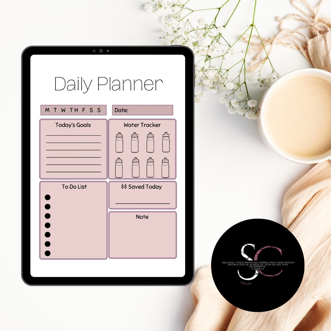 Printable Daily Planner PDF Download Instant Download Daily - Etsy