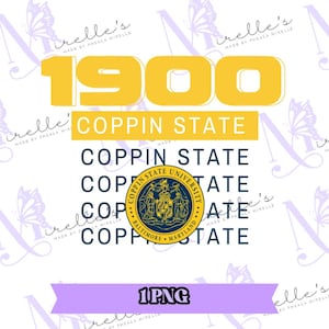 Coppin State 1900, College PNG, College Artwork, Instant Download, HBCU Pride, Hbcu svg, Cricut files, Cut Files, Silhouette cut files